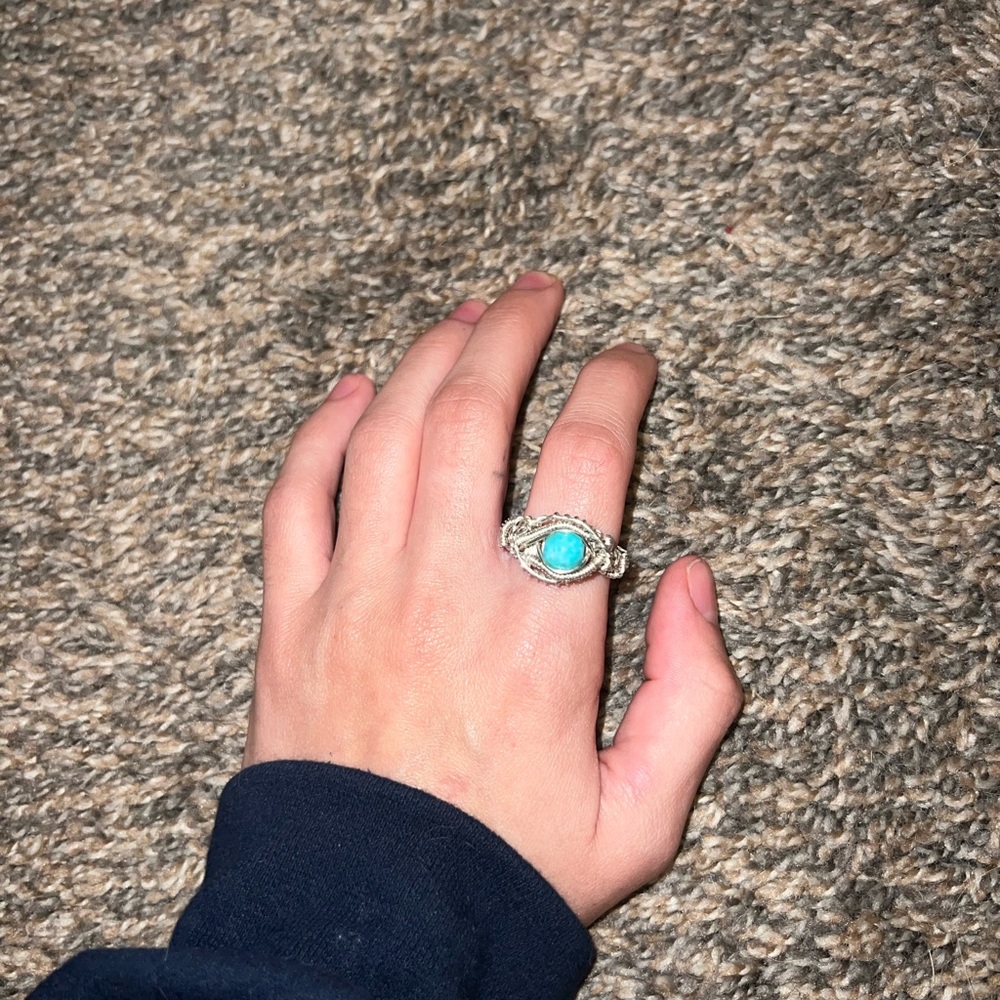 Handmade wire ring , size 7